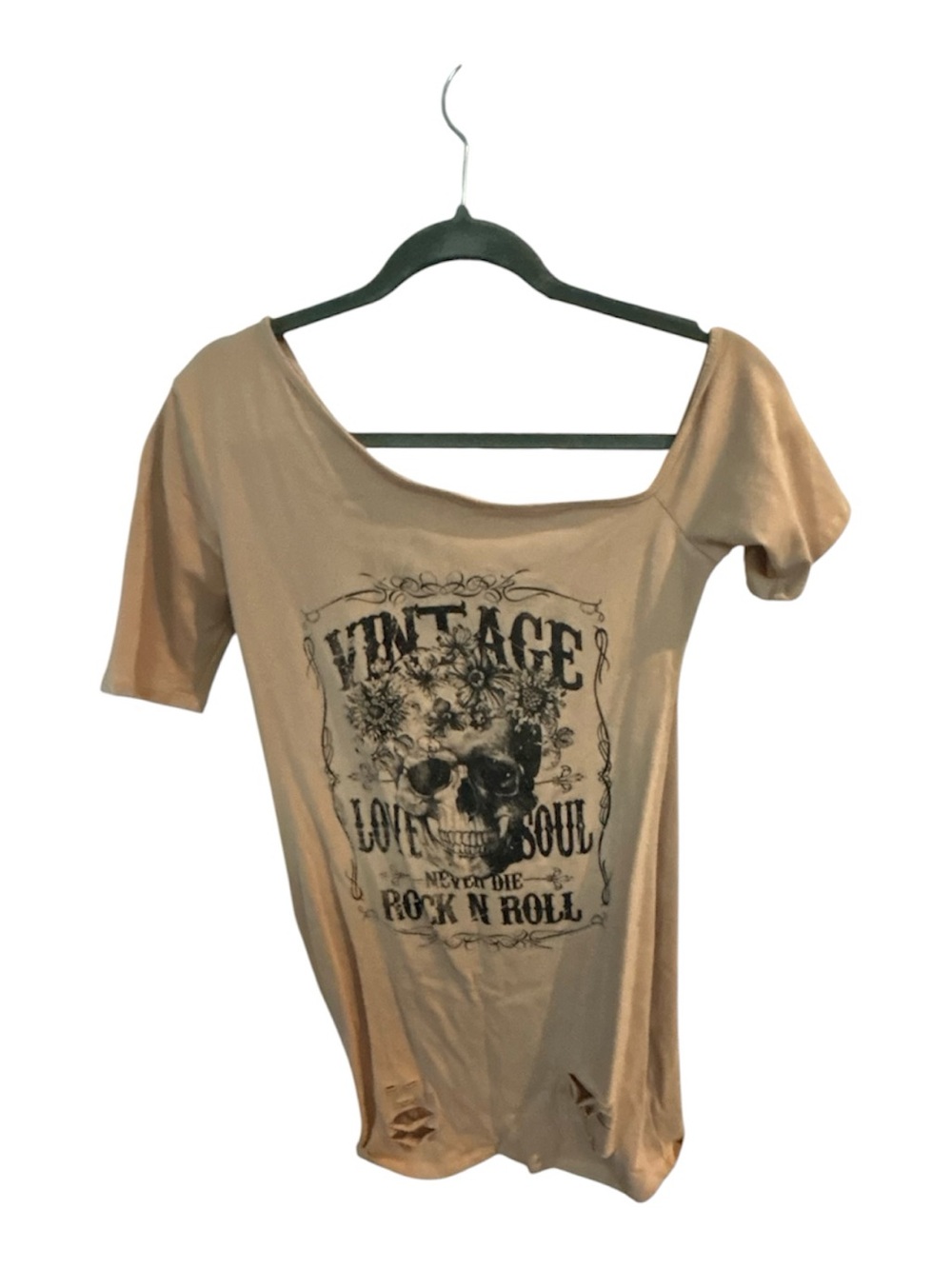 Fashion Nova Tan Skull Graphic Short Sleeve Tshirt dress